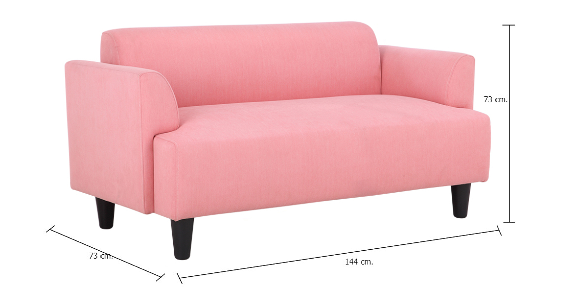 Ghế Sofa vải 2 Chỗ H-Beau  144x73x73 cm màu hồng Index Living Mall Nhập Khẩu Thái Lan