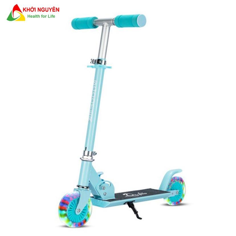 Xe scooter hàng đẹp có đèn led và chân trống tiện lợi, chịu tải đến 50kg quà tặng sinh nhật và năm mới |KHOINGUYENSPORT|