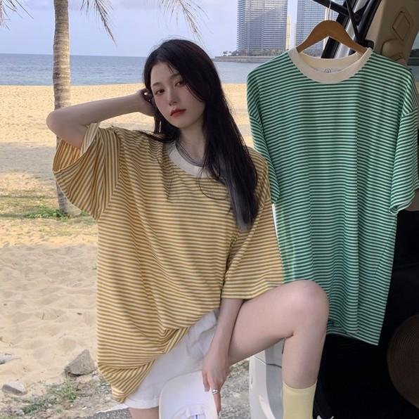 Striped Basic Tee - Áo Thun Sọc Form Rộng Oversize Summer Ulzzang