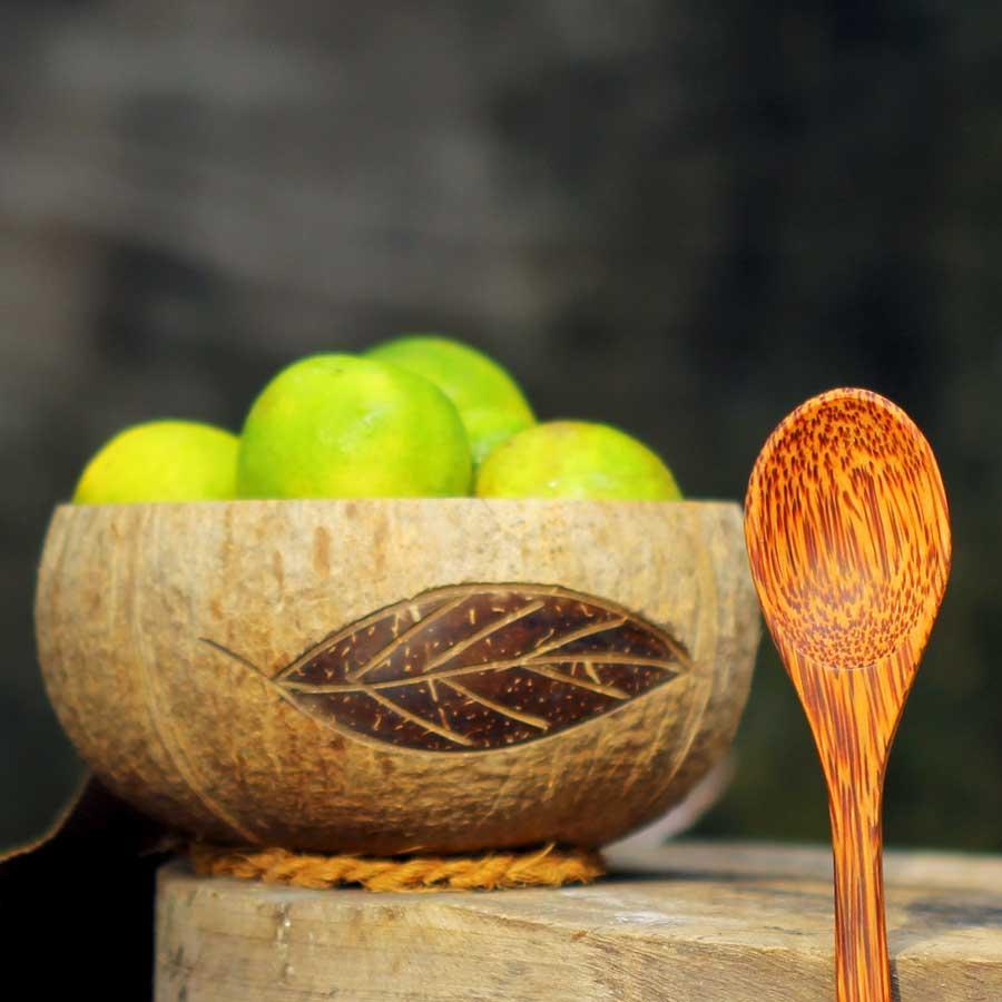 Tô/Chén/Bát gáo dừa hoa văn Cetus [Cetus Pattern Coconut Bowl]