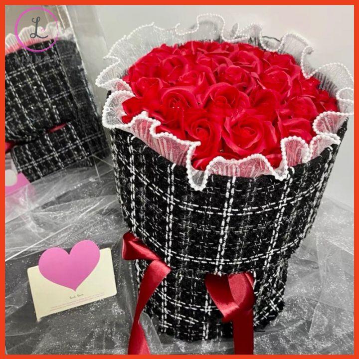 Bó hoa hồng sáp cao cấp tặng người yêu ngày lễ valentine, bó hoa sáp thơm tặng vợ, tặng mẹ ngày lễ 8/3, 20/10