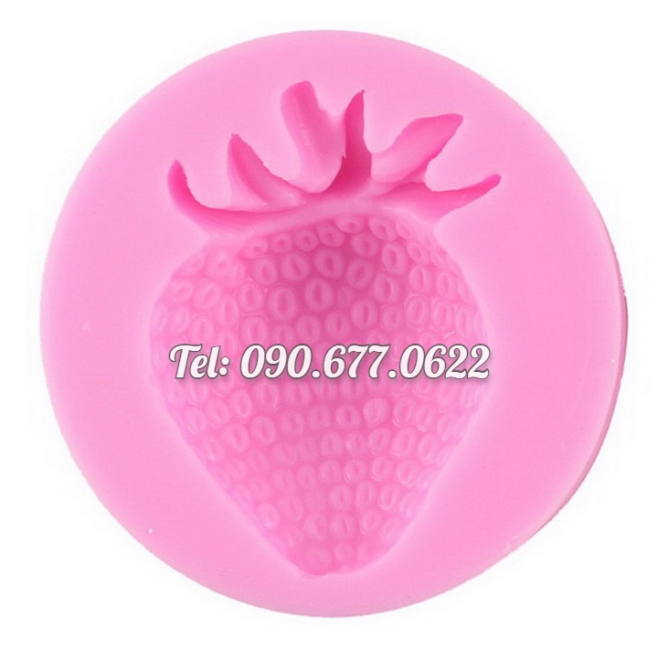 Khuôn silicone làm rau câu trái dâu tây - Mã số 1112