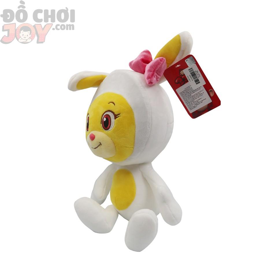 THÚ NHỒI BÔNG GẤU TRẮNG ĐEO NƠ CHO BÉ
