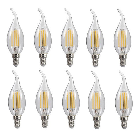 Bộ 10 bóng đèn Led Edison C35 4W hình nến đui E14