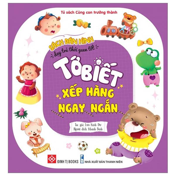 Sách Dán Hình Dạy Trẻ Thói Quen Tốt - Tớ Biết Xếp Hàng Ngay Ngắn