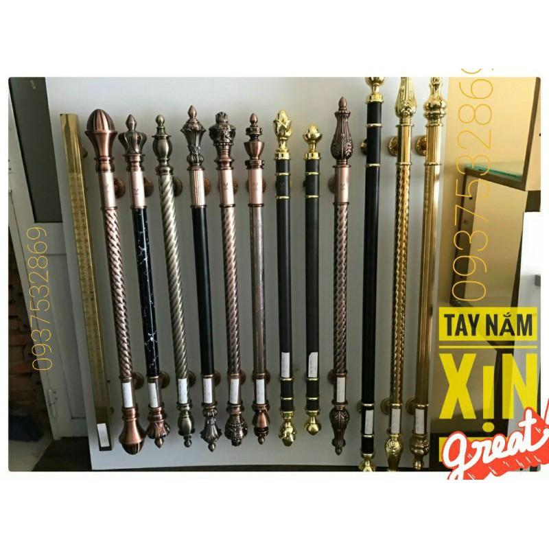 Tay nắm cổng màu đồng rêu cổ điển