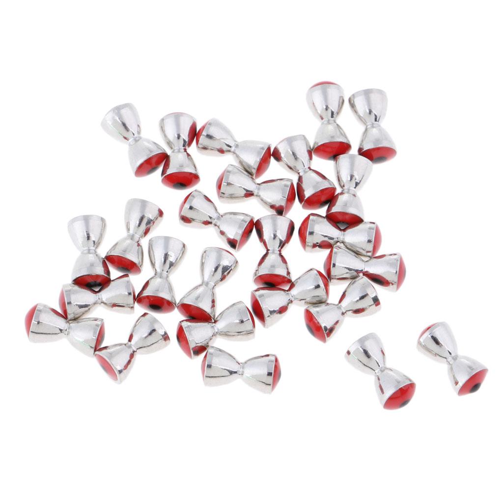 25pcs Steel Fly Tying Beads Tungsten Slotted Eyes Fishing Ball Beads