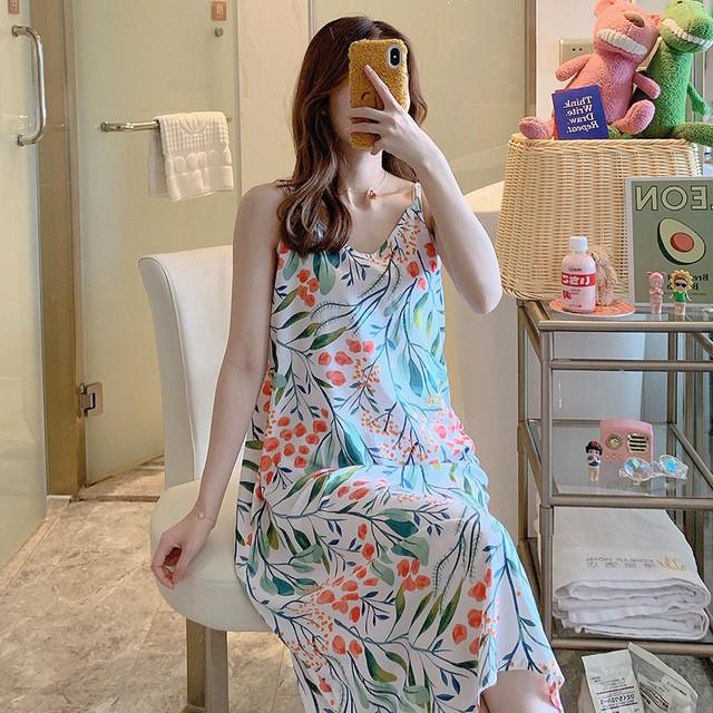 Váy nữ 2 dây vải lanh siêu mát