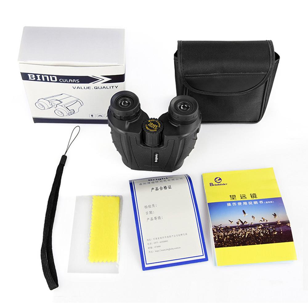 12×25 Compact HD Zoom Binoculars Low Light Night Vision High Definition BAK4 Prism Binocular Telescope with