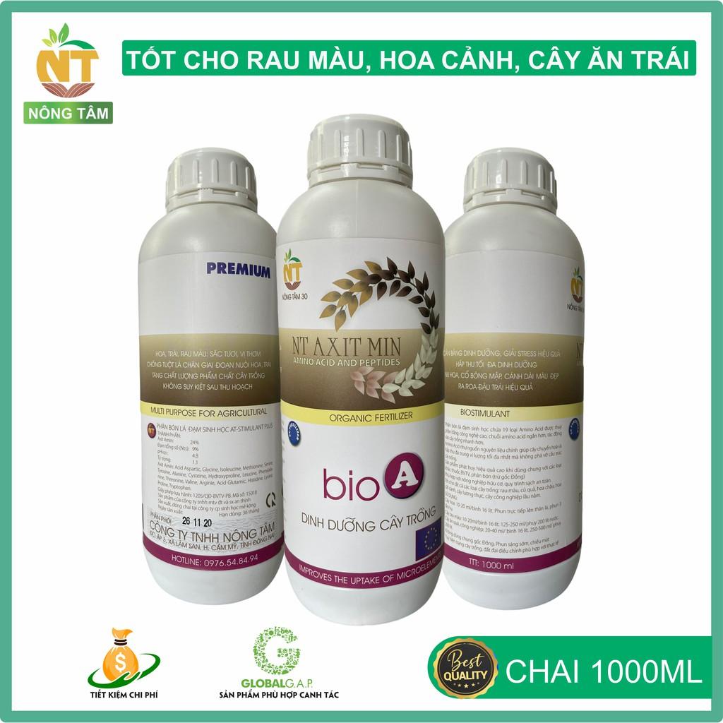 Phân bón lá đạm Axit Amin bổ sung dinh dưỡng cho rau màu, hoa cảnh, cây ăn quả, chai 1000ml