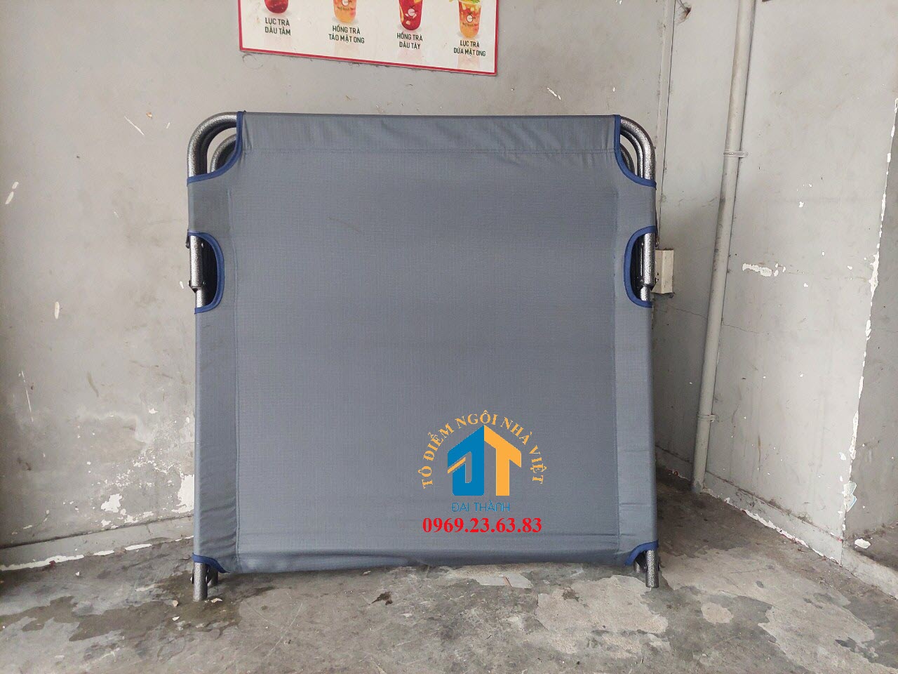 Giường xếp vải nhập rộng 0.9m dài 1m9