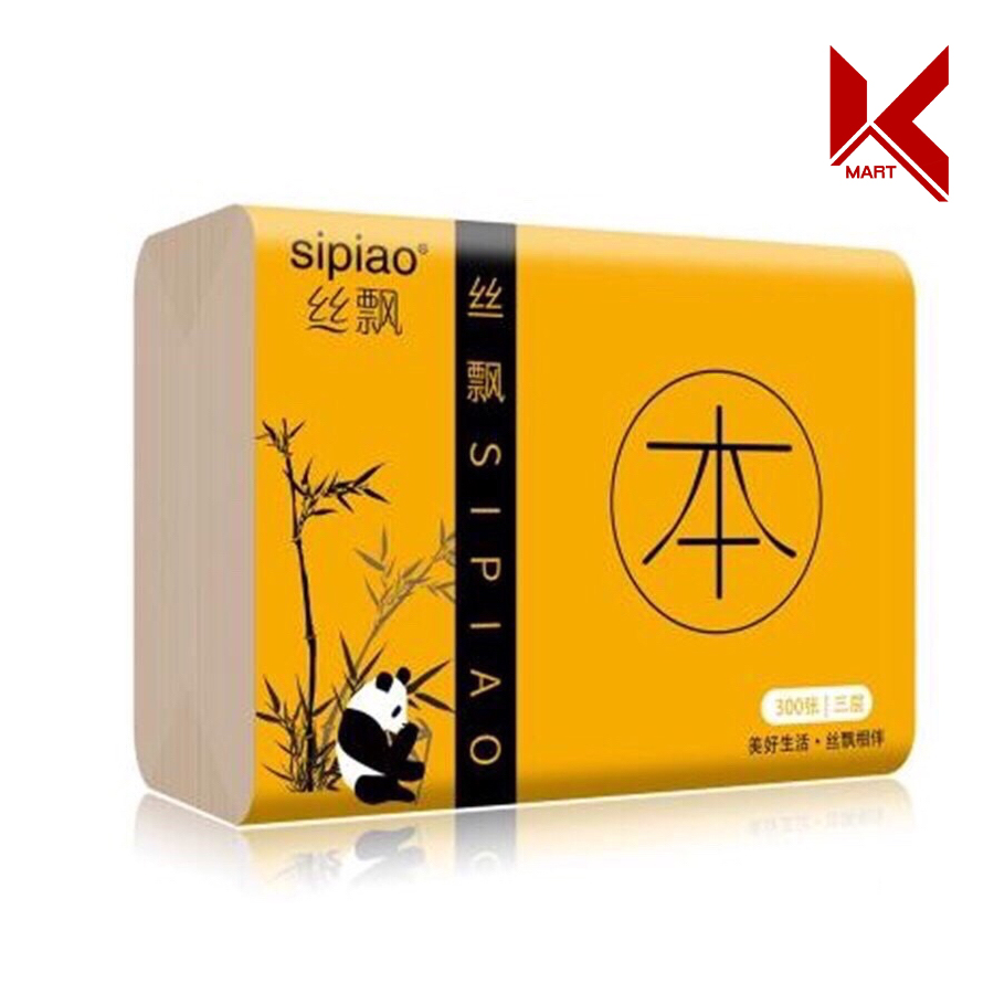 Khăn giấy ăn gấu trúc Sipiao bịch 10 gói - K-Mart