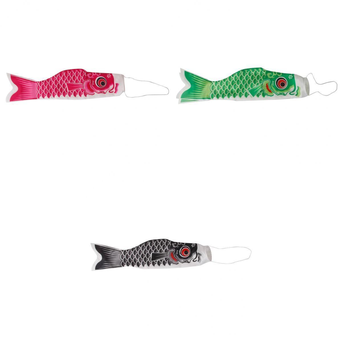 3pcs Japanese Windsock Carp Flag Koi Nobori Sailfish 150cm
