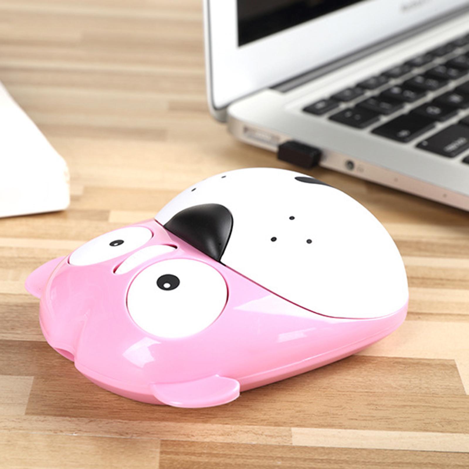 2.4G Wireless Mouse Dog Shape with USB Nano Receiver Animal for Office