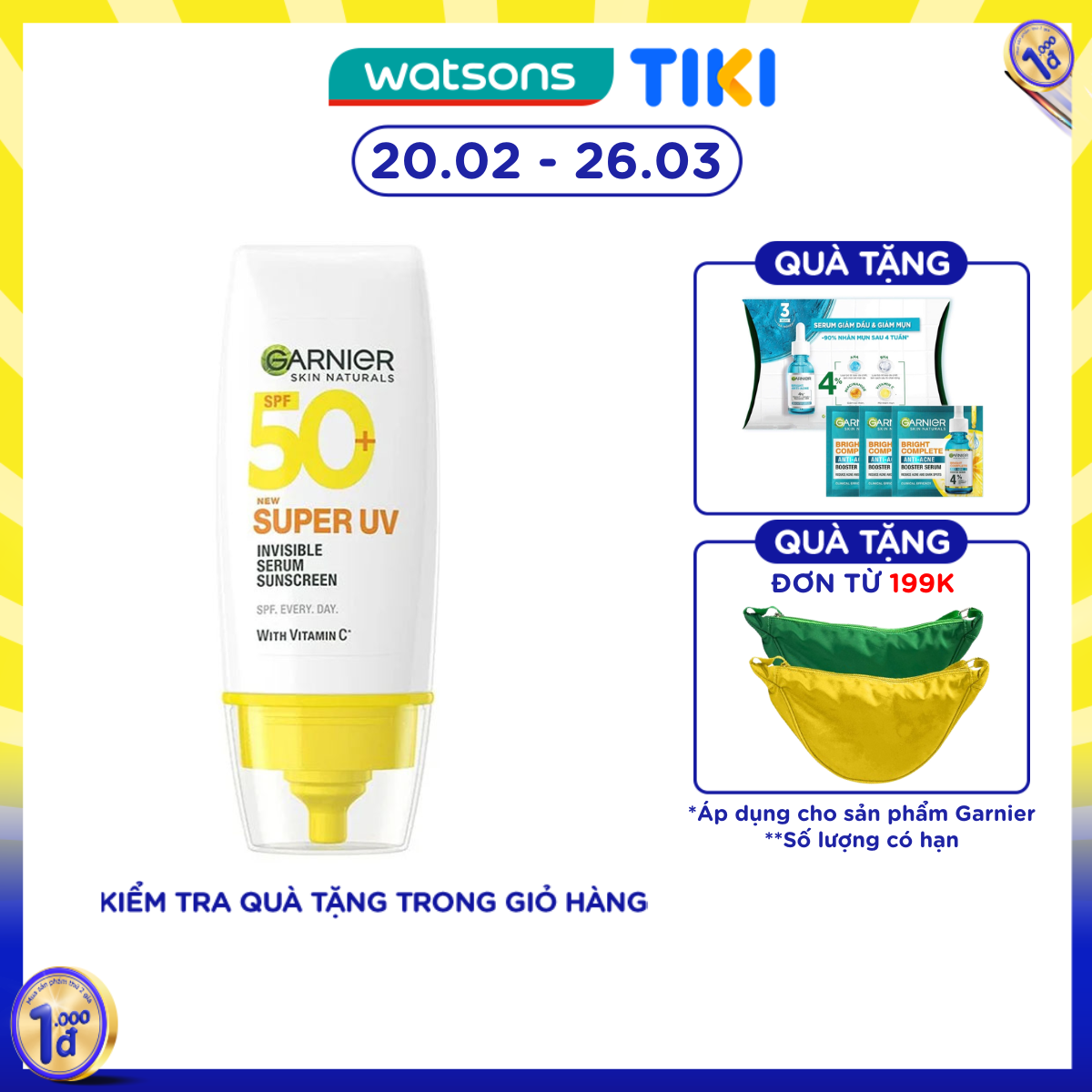 Dưỡng Chất Chống Nắng Garnier Skin Naturals Super UV Invisible Serum Sunscreen 30ml