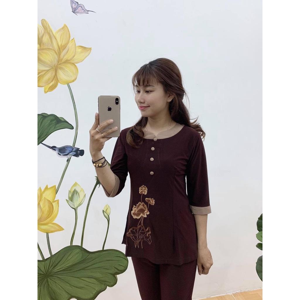 ĐỒ LAM ĐI CHÙA Mẫu Thun Phối