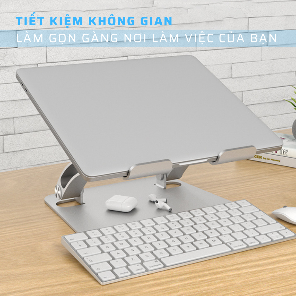 Giá Đỡ Máy Tính, Laptop Máy Tính Bảng Chất Liệu Hợp Kim Nhôm Cao Cấp Hỗ Trợ Tản Nhiệt Chống Mỏi Cổ, Vai, Gáy. Hàng Chính Hãng Tamayoko