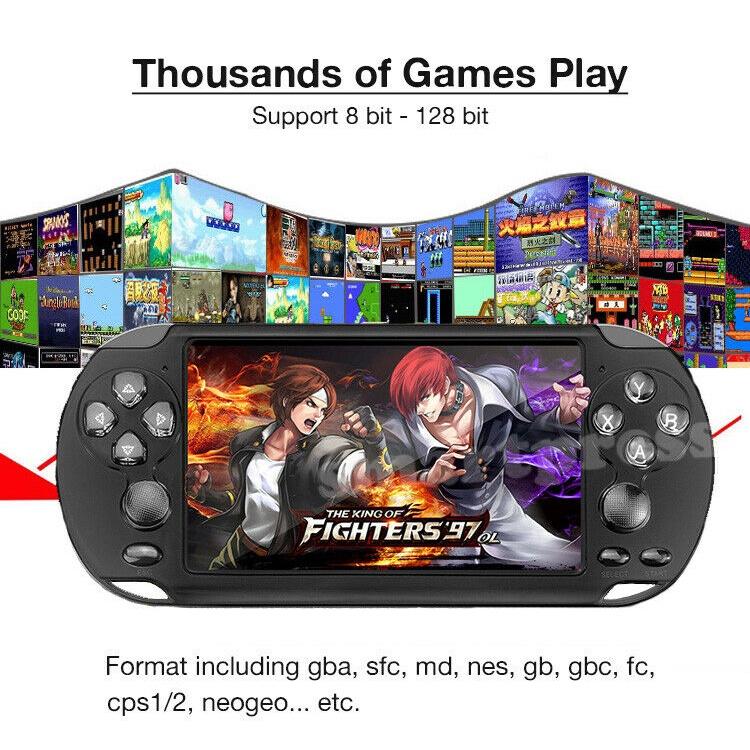 MÁY CHƠI GAME CẦM TAY 3D 5.1 INCH X9-S PSP CHƠI GAME 1000 TRÒ CHƠI PS1, GBA, GBC, GAME THÙNG