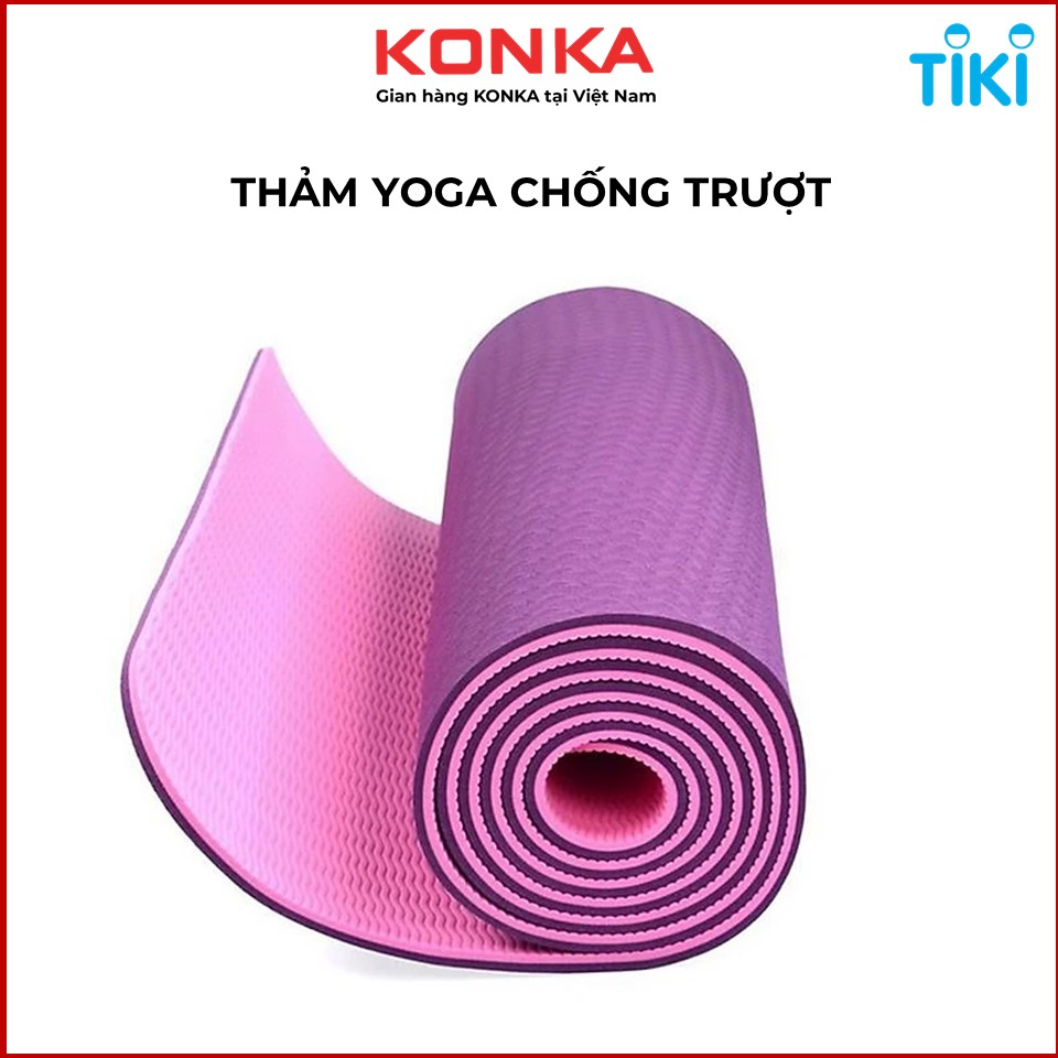 Thảm tập yoga gym chống trượt TPE 2 lớp