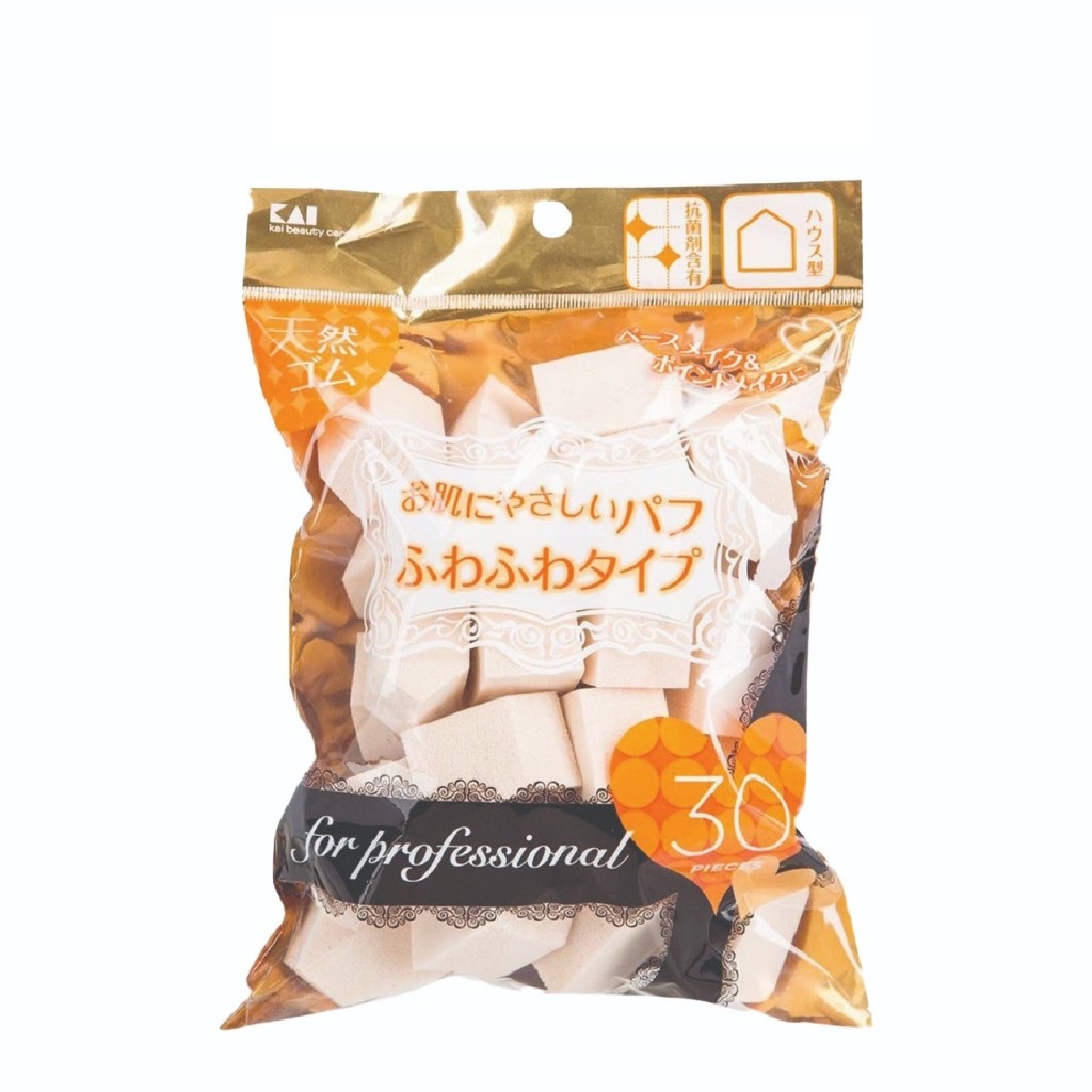 Bông Phấn Dùng Để Tán Kem Nền Hoặc Dặm Phấn Kai 83037 Beautycare 000KQ3064 (Set 30 Mút)