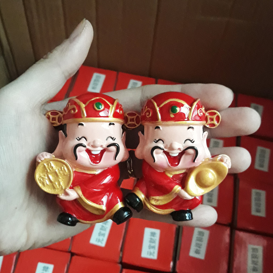 Bộ 05 tượng Di Lặc - Thần Tài - Phật Tổ kèm chân đế giả đá