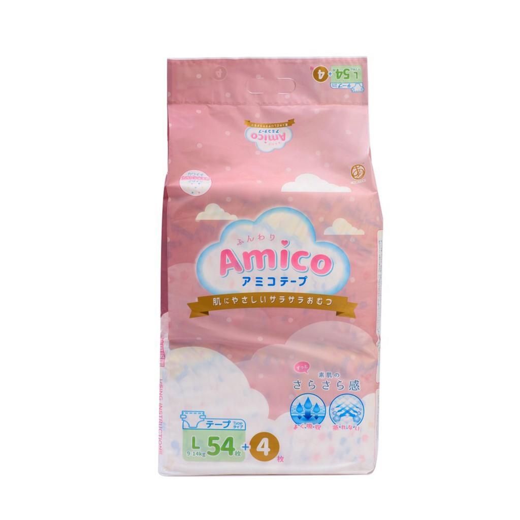 Bỉm - Tã dán Amico size L 54 + 4 miếng
