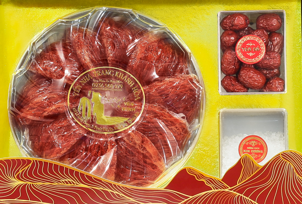 Tổ Yến Sào Yến Hồng Huyết 100g Yến Nha Trang Khánh Hòa ( 10 tổ/100g)