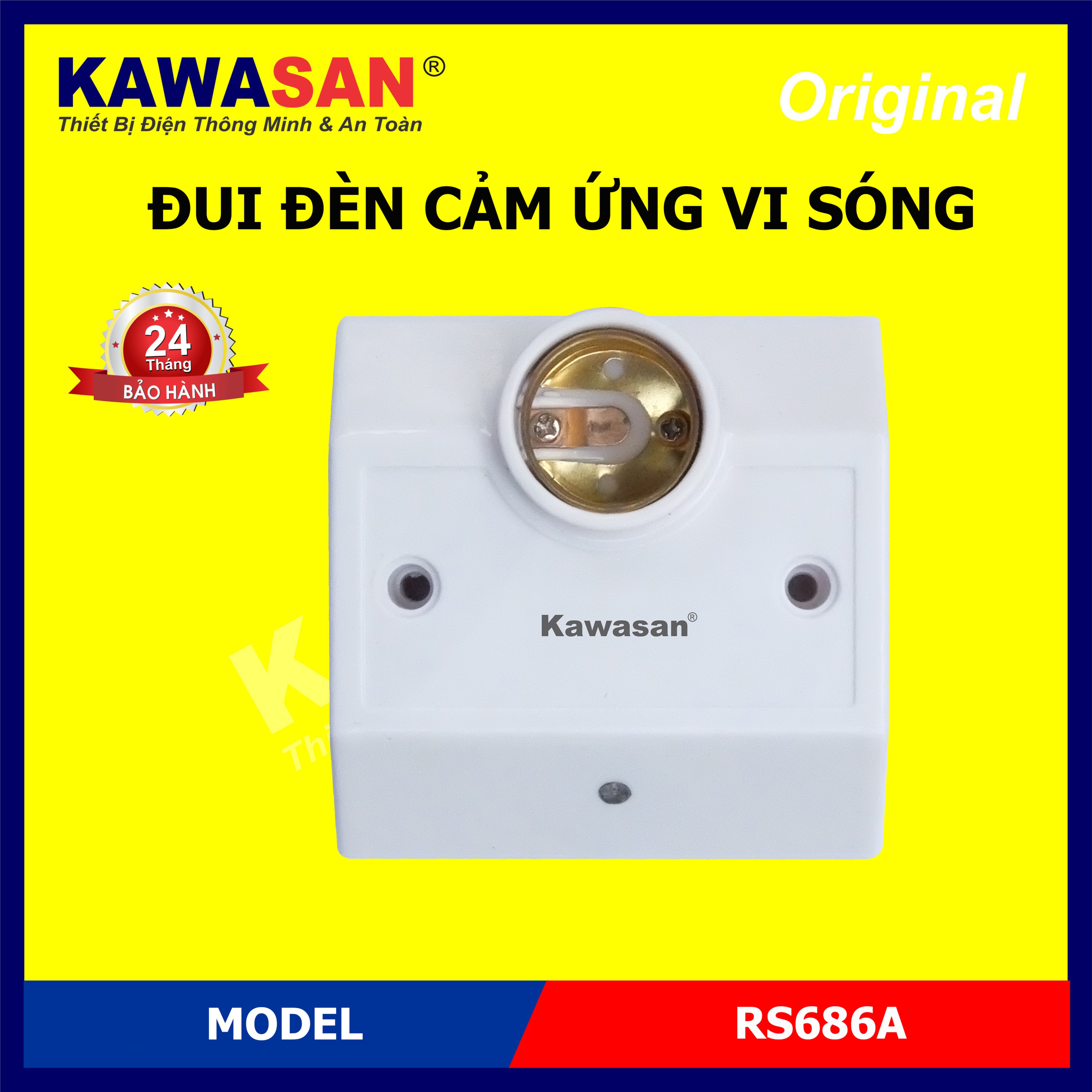 ĐUI ĐÈN CẢM ỨNG VI SÓNG KAWASAN- RS686A