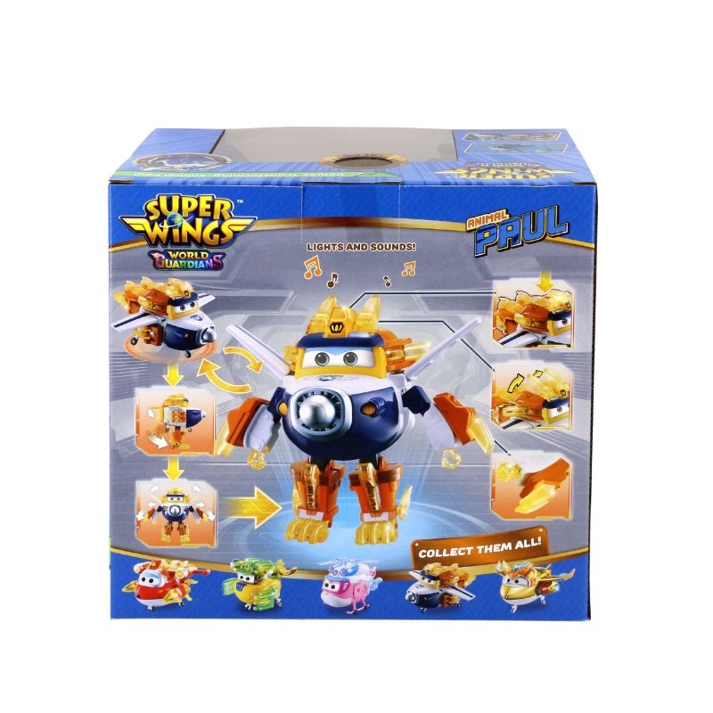 Đồ Chơi SUPER WINGS Robot Biến Hình Siêu Vệ Binh Cảnh Sát Paul Có Đèn Và Âm Thanh YW760925