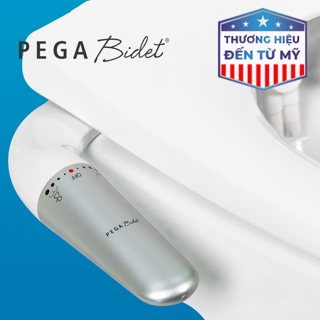 Vòi Xịt Rửa Vệ Sinh Thông Minh PEGA Bidet EZ-200X gắn bồn cầu, Không Dùng Điện, Công Nghệ Mới Siêu Mỏng, 2 Vòi Rửa có Vòi Chuyên Dụng Cho Nữ, Dễ Lắp Đặt, Rất cần cho Trẻ Em, Người Già, Phụ Nữ Mang Thai - Thương Hiệu Mỹ