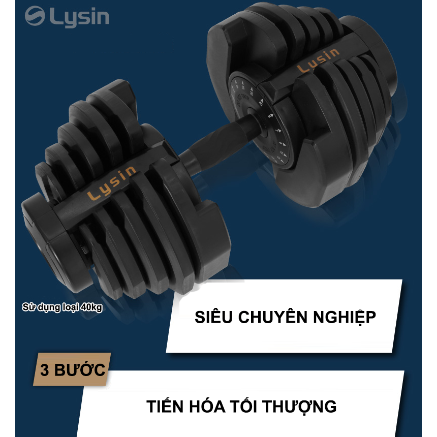 Tạ Điều Chỉnh Lysin 40kg – 17 Mức Trọng Lượng