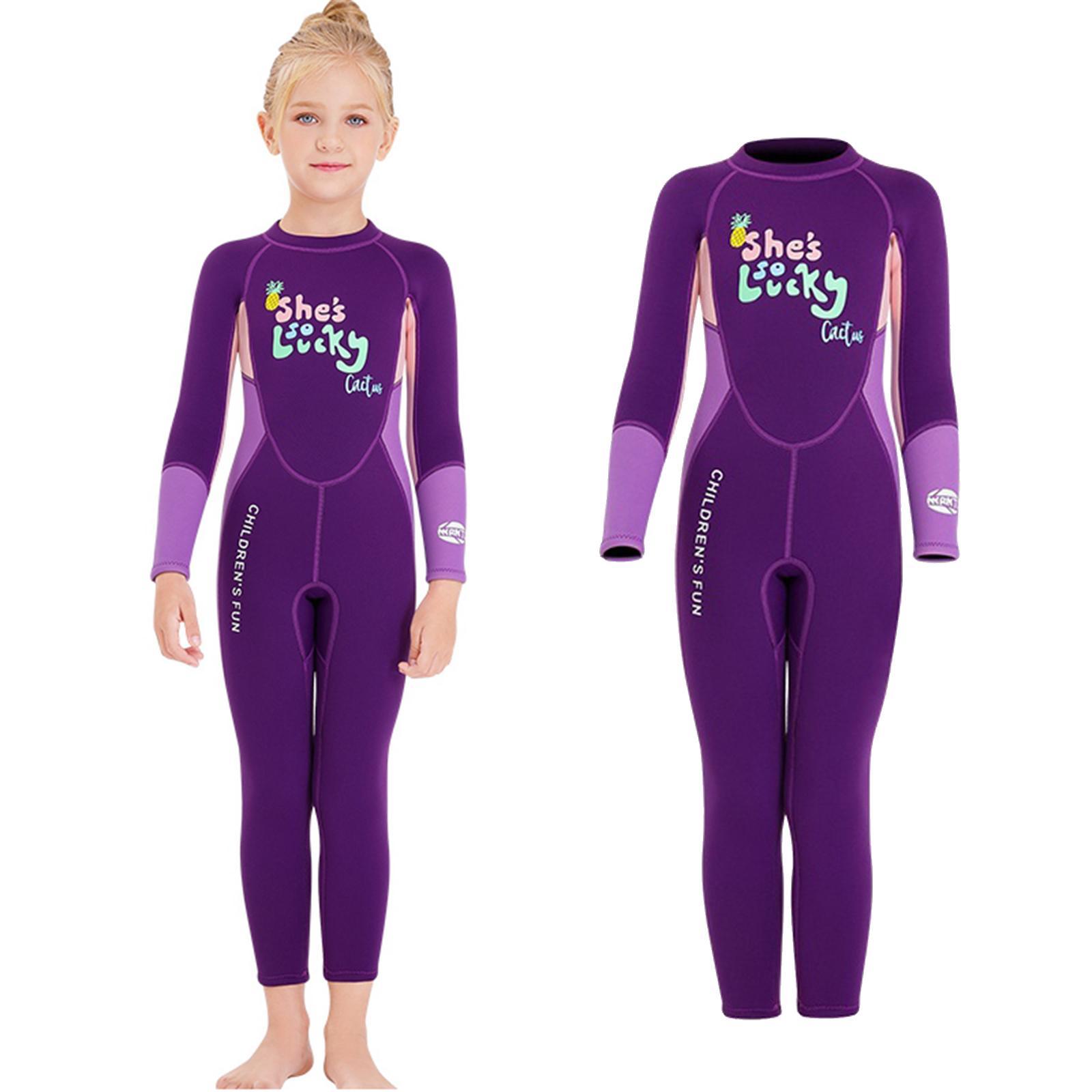 Kids Wetsuit, 2.5mm Neoprene Thermal Swimsuit, Full Body Surf Suit for girls and boys and , Long Sleeve Wet Suits for Swimming