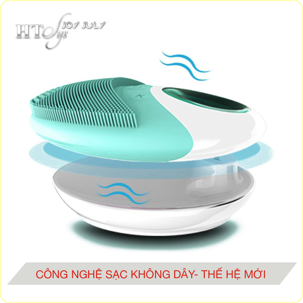 Máy rửa mặt mini massage tích hợp sóng âm HT SYS - JOYJULY - Facial Cleansing &amp; Massaging Device