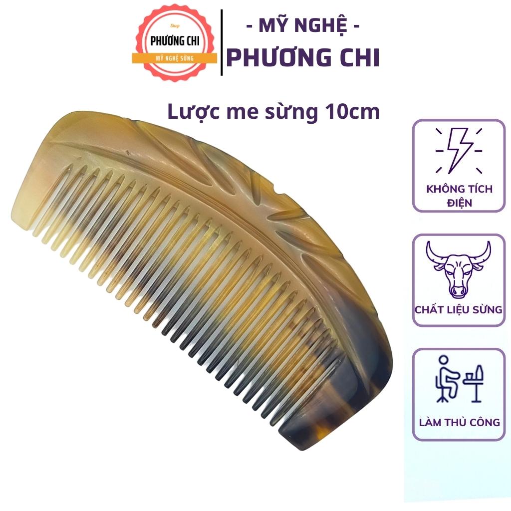 Lược sừng múi bưởi màu trắng nưa dài 13cm, lược chải tóc gỡ rối massage đầu | Mỹ nghệ phương chi