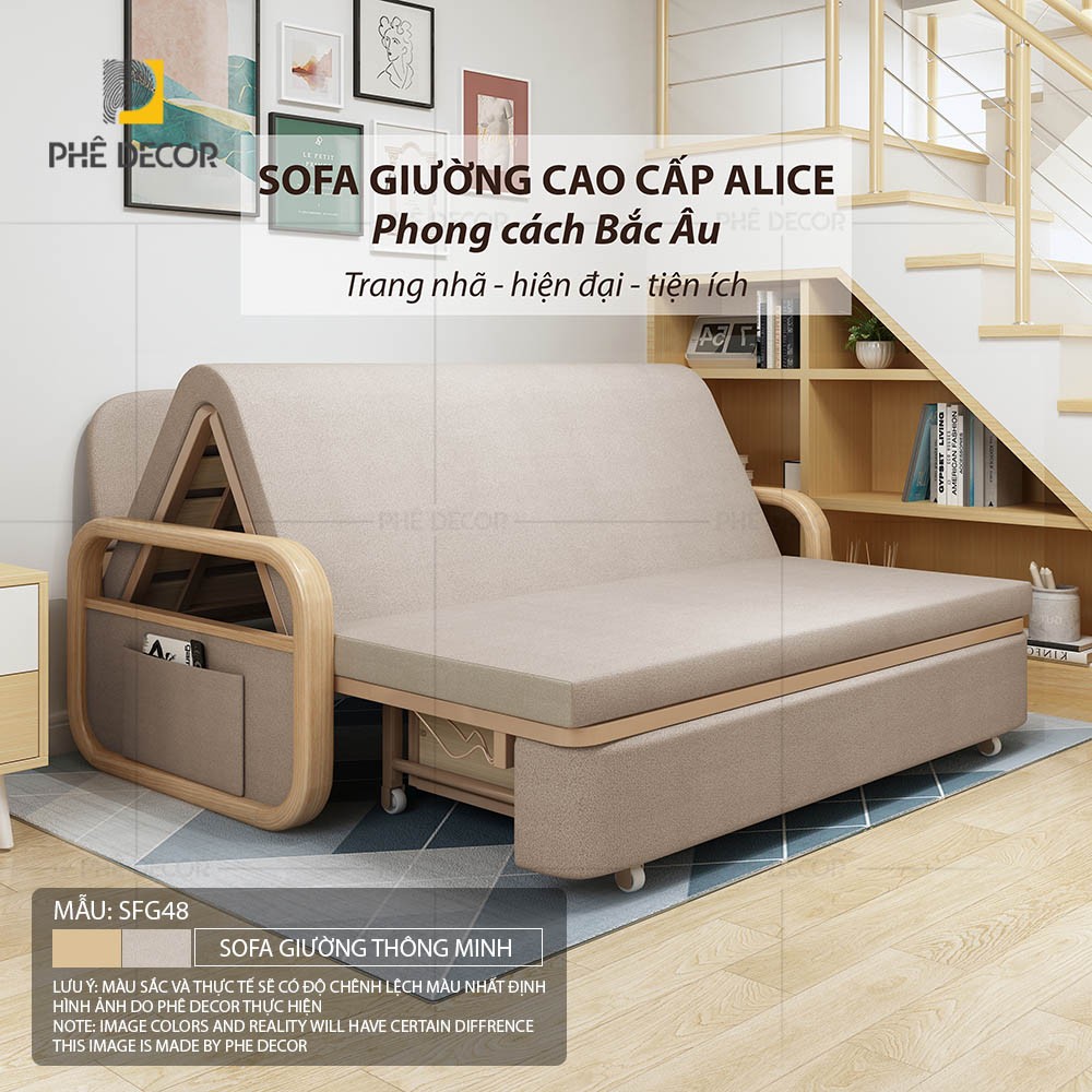 SOFA BED GIÁ RẺ ALICE - SFG48 - 130*90*90cm