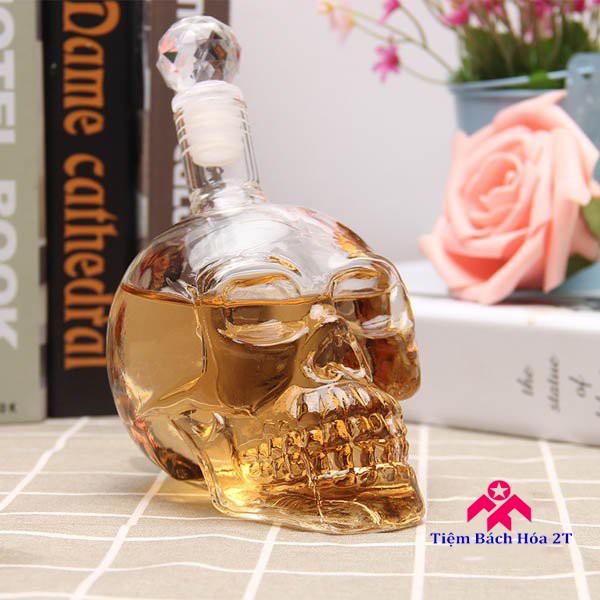 Bình thủy tinh cao cấp hình đầu lâu