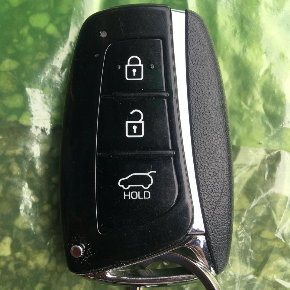 Bao da dành cho chìa khoá Hyundai SantaFe 2013 2018, Genesis handmade da thật 006
