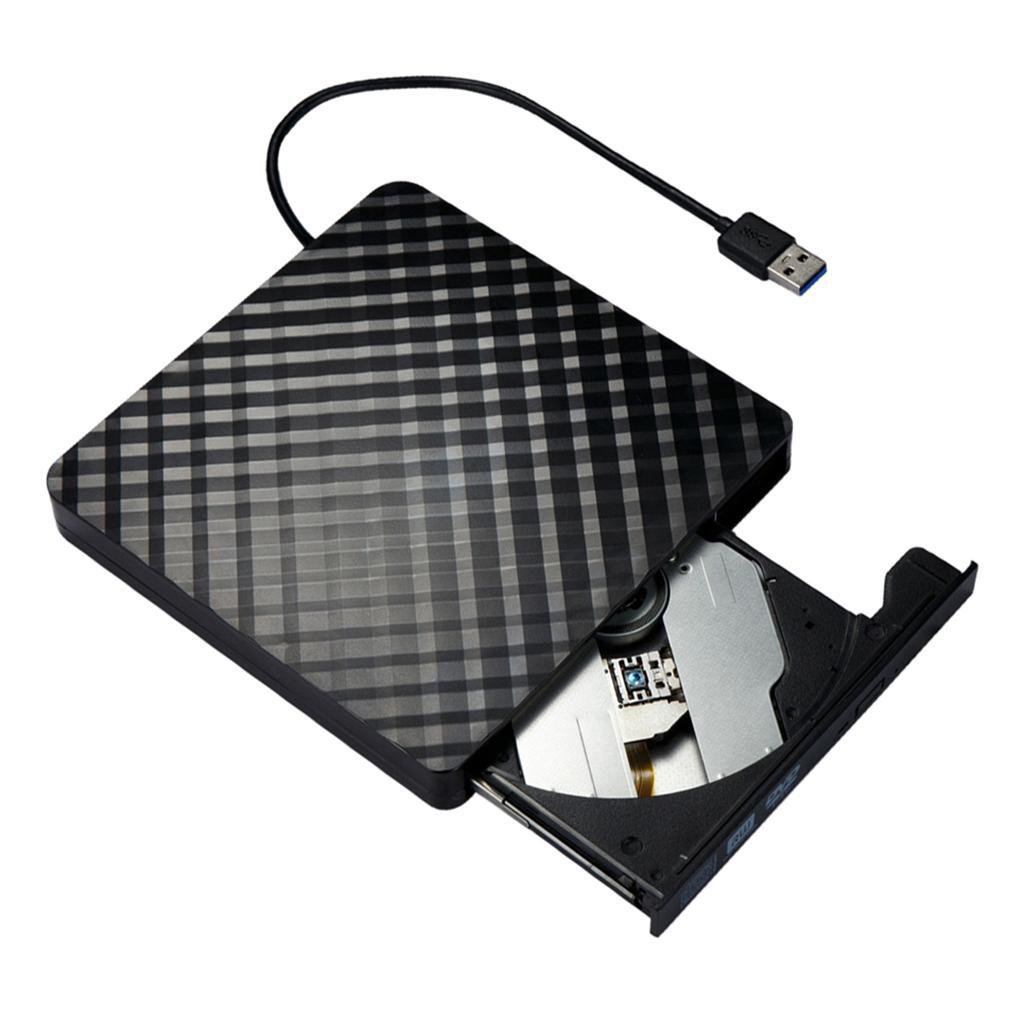 External USB 3.0 High- DVD Burner Optical Drive for Desktop Black