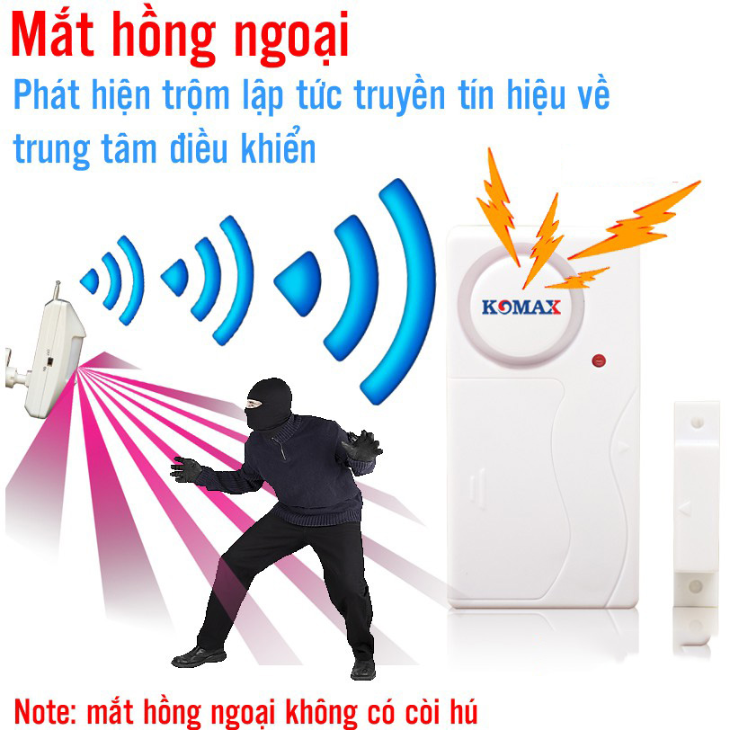 Báo Trộm Không Dây Cao Cấp - Dùng Pin - Hú Lớn KM-T45C