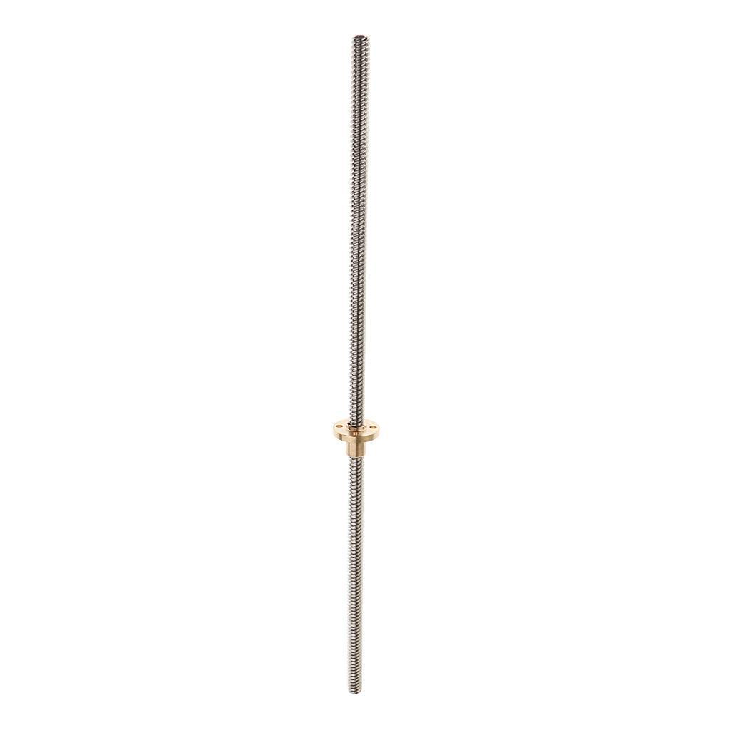 Premium 3D Printer Screw Rod Copper Nut Linear Rail Bar Shaft 330mm for Z Axis