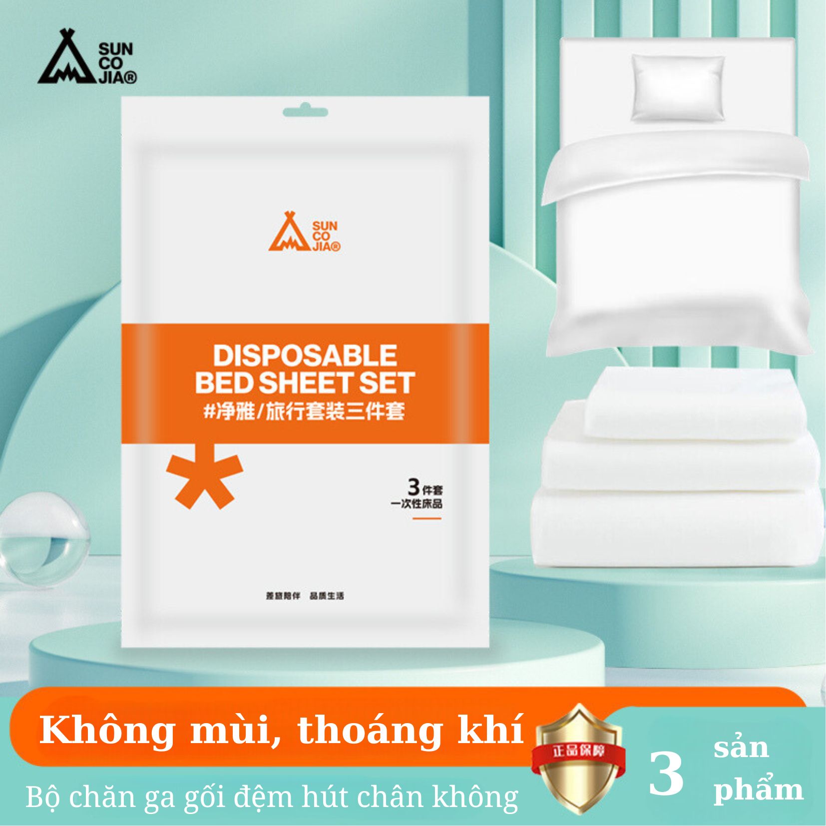 Combo ga, chăn,vỏ gối dùng 1 lần phù hợp cho chuyến công tác, du lịch, khách sạn, vệ sinh, tiện lợi