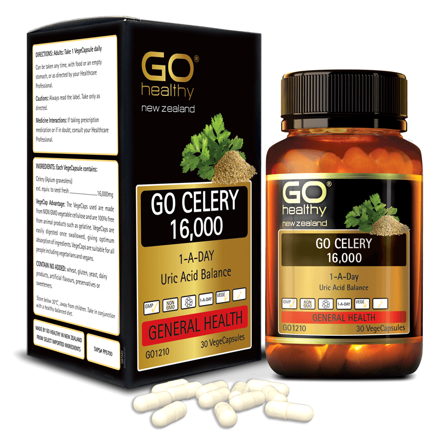 GO CELERY 16,000 30 VIÊN- Viên gout nhập khẩu chính hãng GO Healthy New Zealand