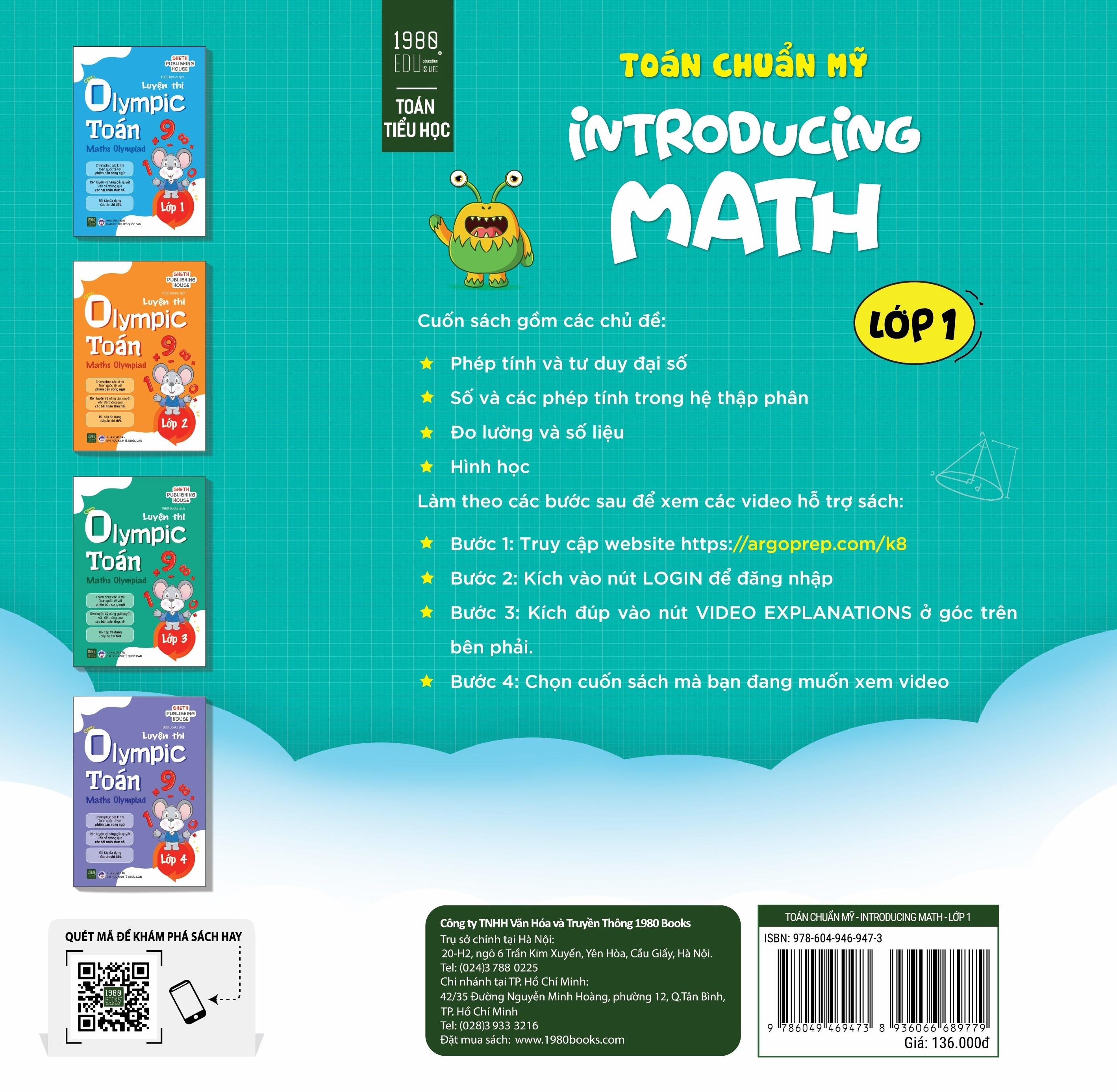 Toán Chuẩn Mỹ - Introducing Math - Lớp 1