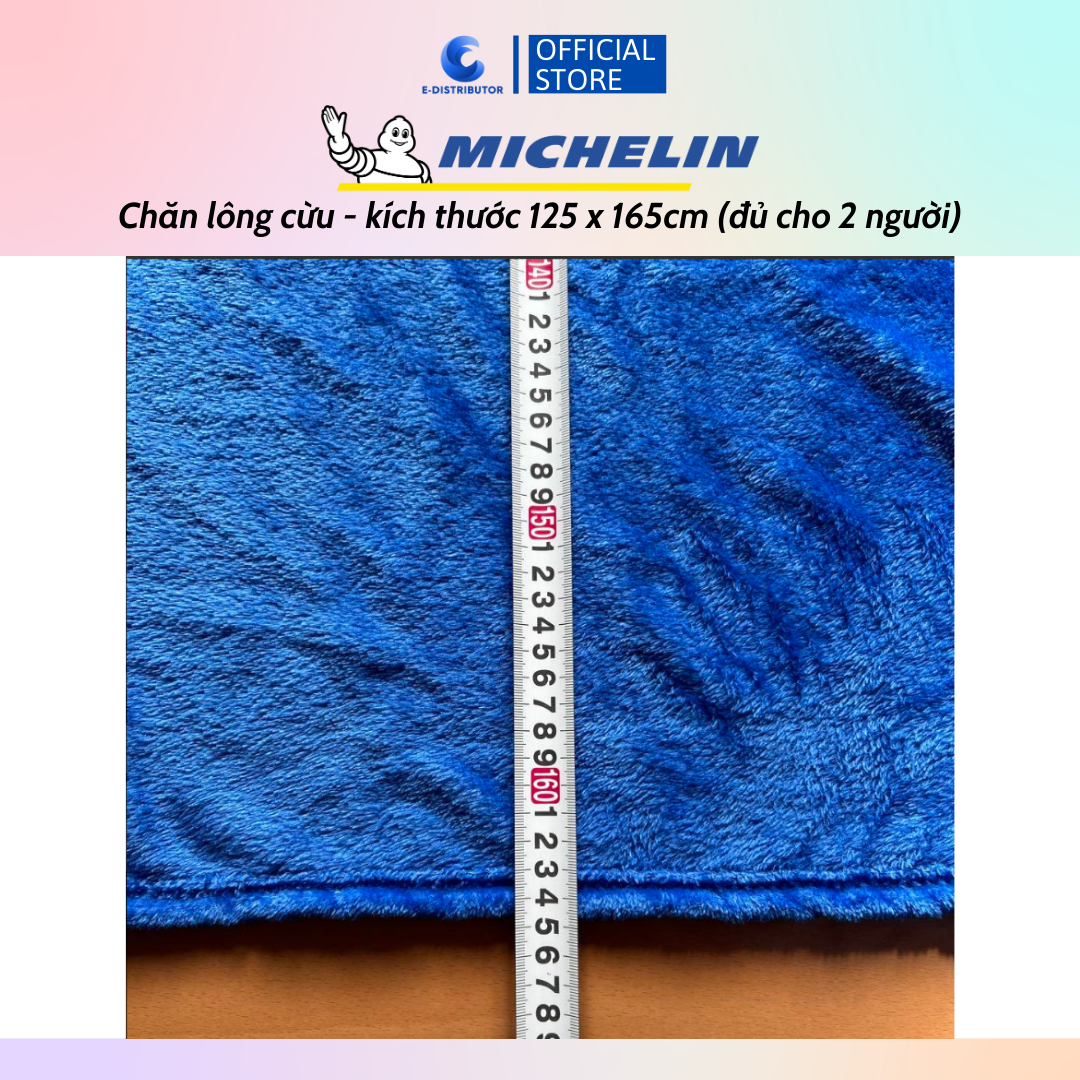 Chăn, mền lông cừu Michelin dành cho ô tô, văn phòng (125 x 165cm) - Hàng chính hãng