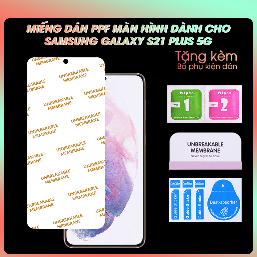 Miếng Dán Ppf Mặt Trước Màn Hình Dành Cho Samsung Galaxy S21 5G S21 Plus 5G S21 Ultra 5G - Hàng Chính Hãng - Samsung Galaxy S21 Plus 5G 6.7Inch