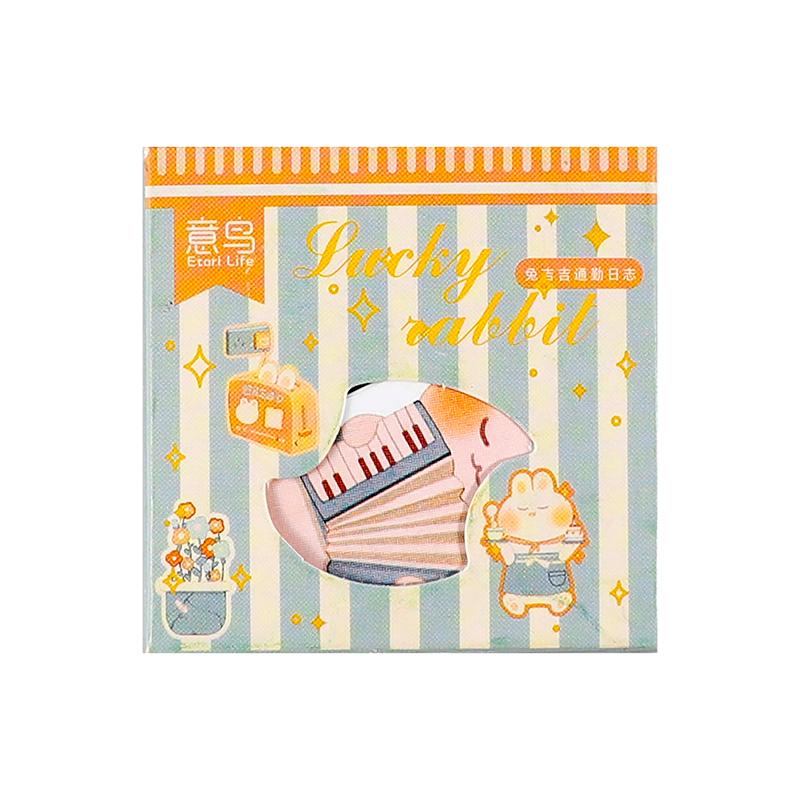 Hộp 45 hình dán sticker trang trí sổ tay hình chú thỏ Gigi Box Sticker ST236