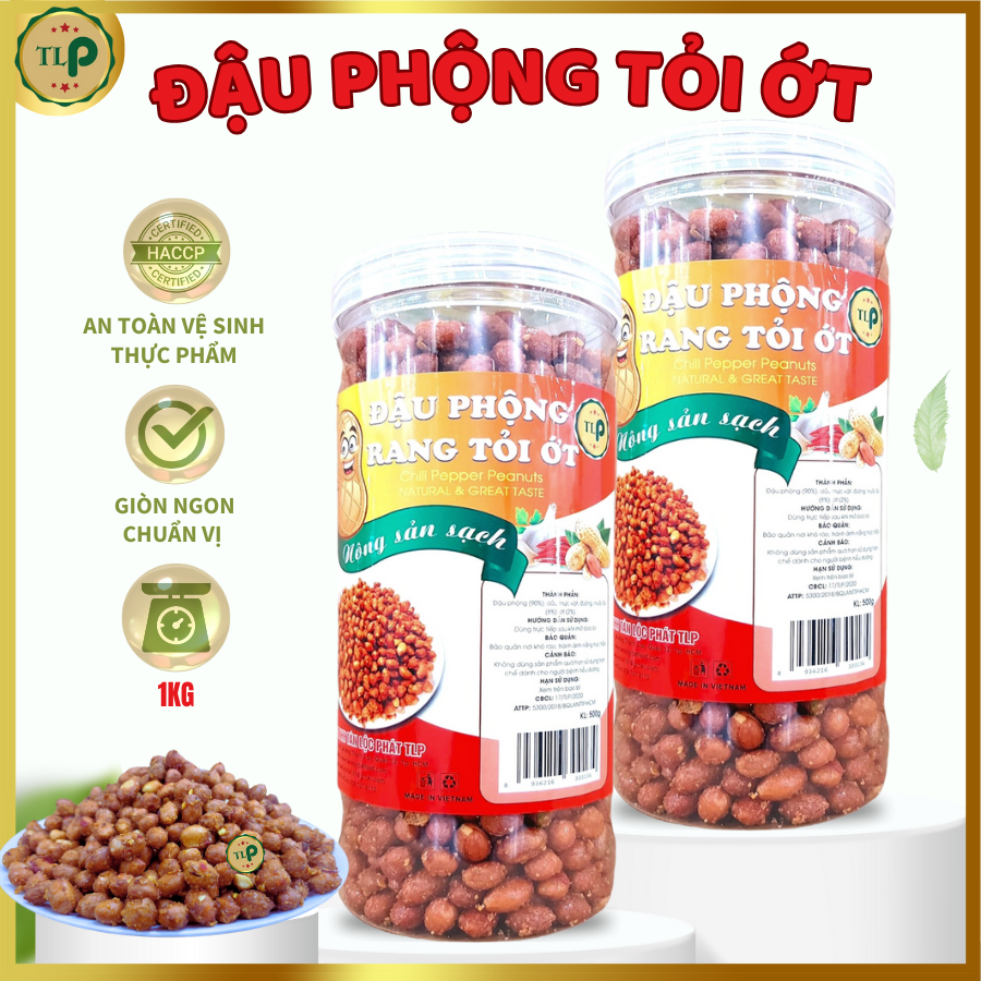ĐẬU PHỘNG RANG TỎI ỚT TLP COMBO 1KG