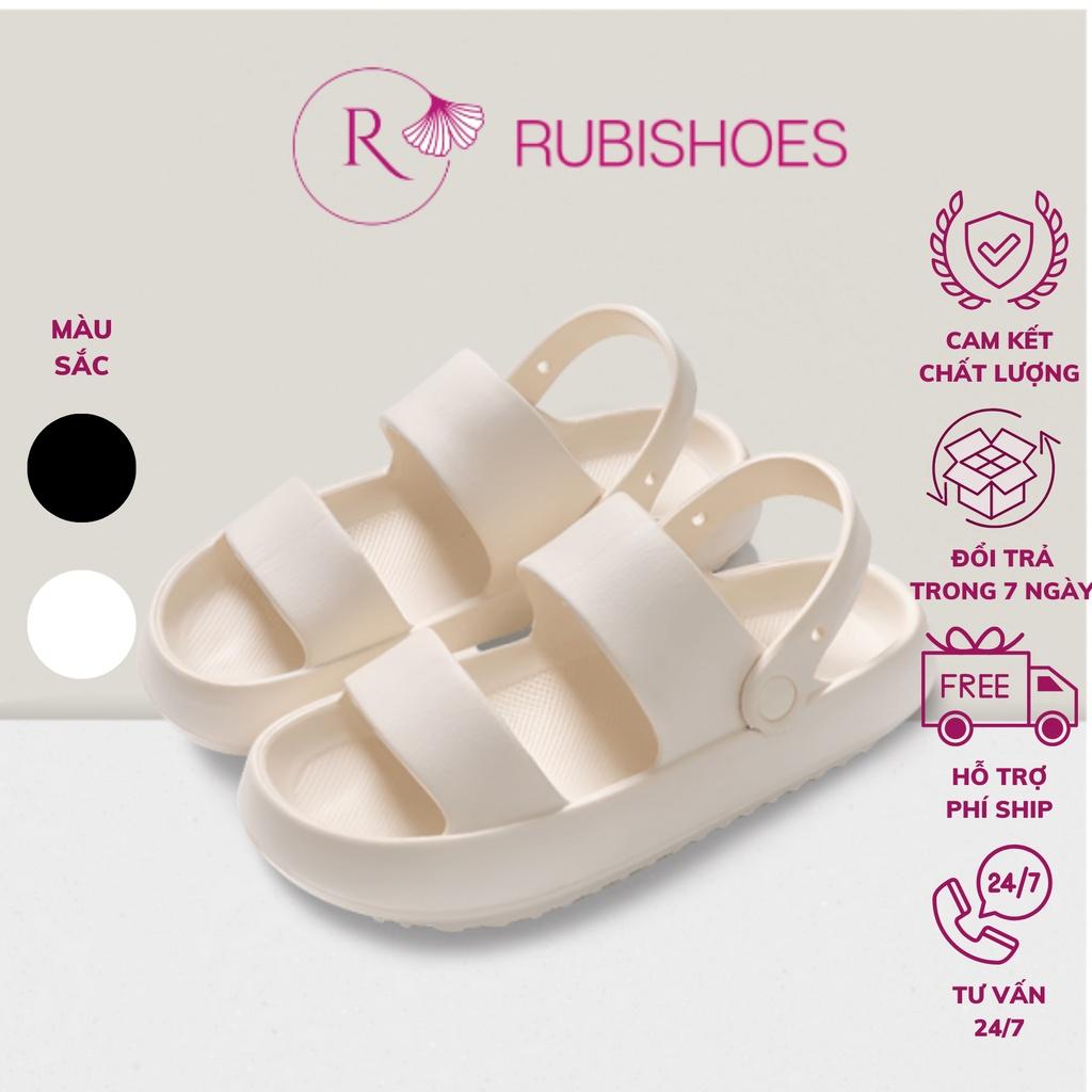 DÉP SANDAL BÁNH MÌ ''RUBISHOES'' NAM NỮ 2 QUAI NGANG SIÊU ÊM-SDA17