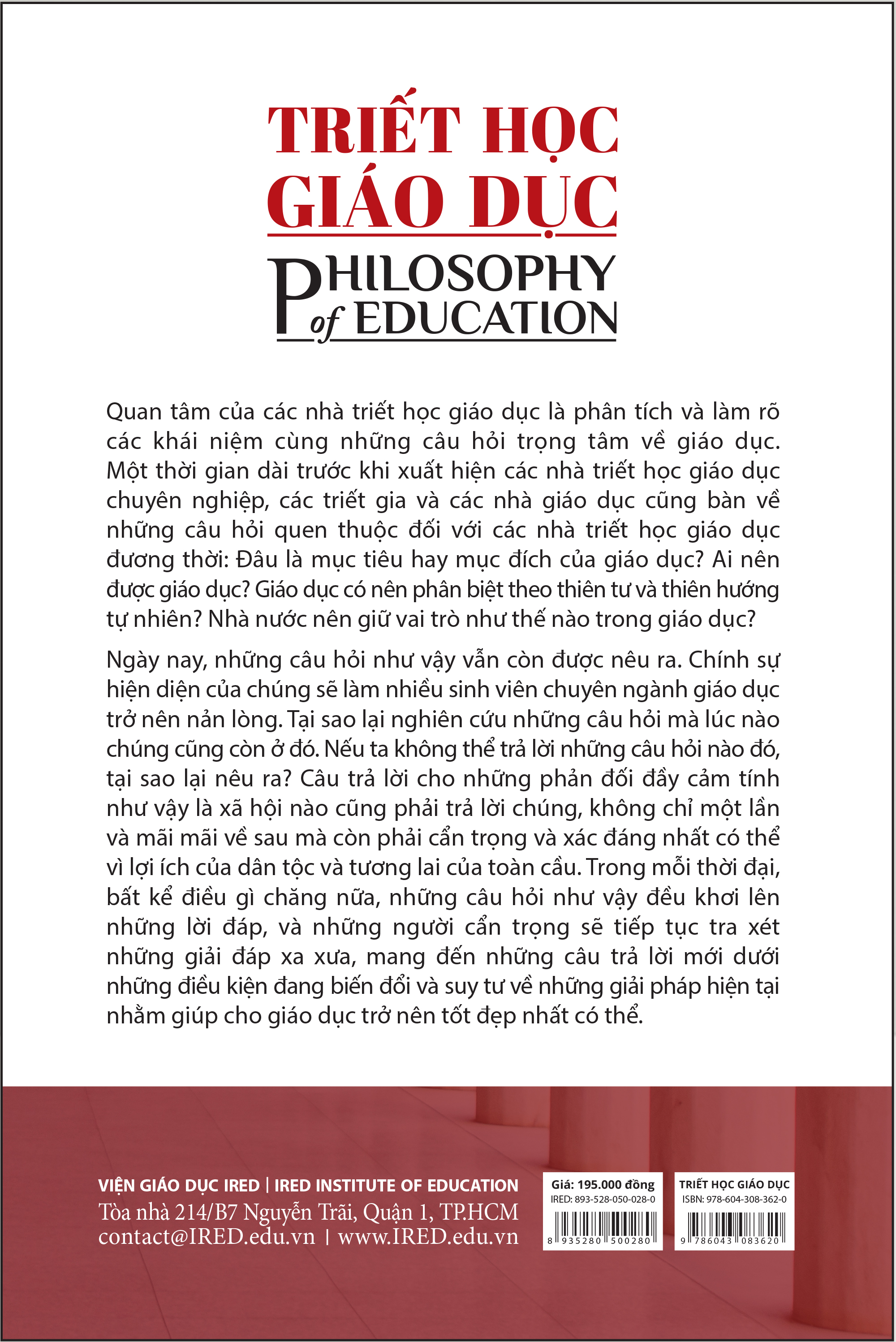 Sách IRED Books - Triết học giáo dục (Philosophy of Education) - Nel Noddings