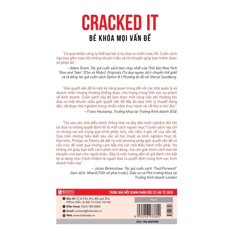 Sách - Cracked It: Bẻ khóa mọi vấn đề - MC